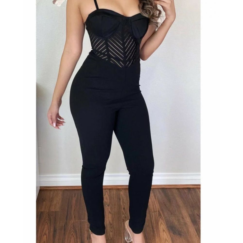IRIS BASIC LOS ANGELES TAPERED LEG JUMPSUIT SZ XL
